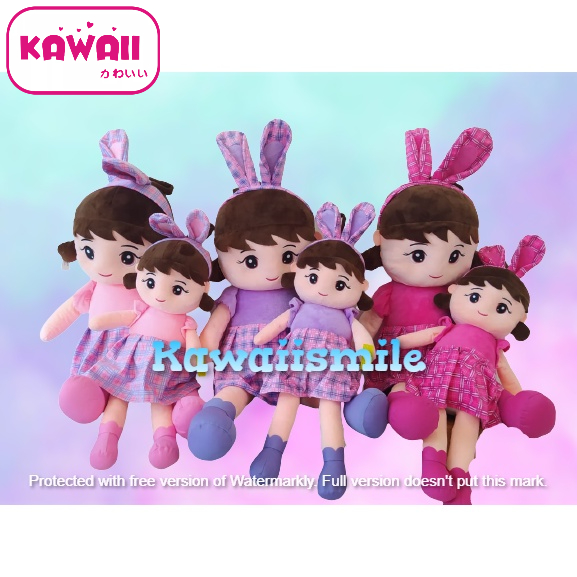 KS/Boneka Anak Perempuan Jumbo Giant Hello Metoo Meeto Pretty Girl Cewek Candy Bunny Rabbit Cute