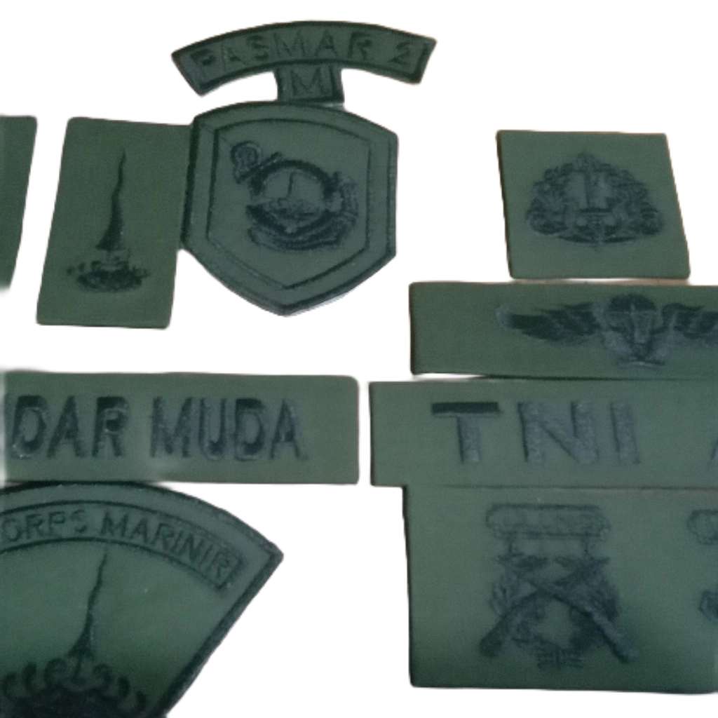 BORDIR NAMA brivet LOGO SERAGAM TNI al