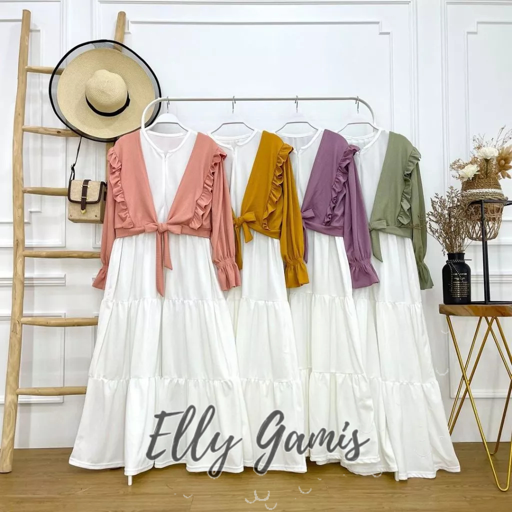 Yuna Dress / Korean Style / Baju Gamis Remaja / Baju Gamis Wanita 2023 Kekinian