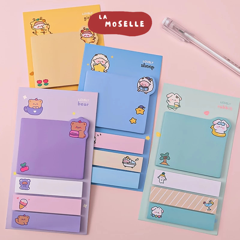 

La Moselle - [SK24] Korean Sticky notes cute animal 4 line memo note korea