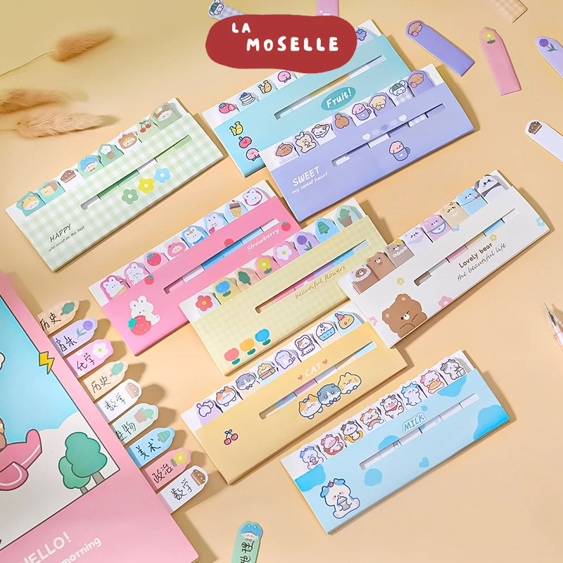 

La Moselle - [SK42] Sticky notes / memo / stick marker / index / pembatas buku karakter animal kartun / sticky note