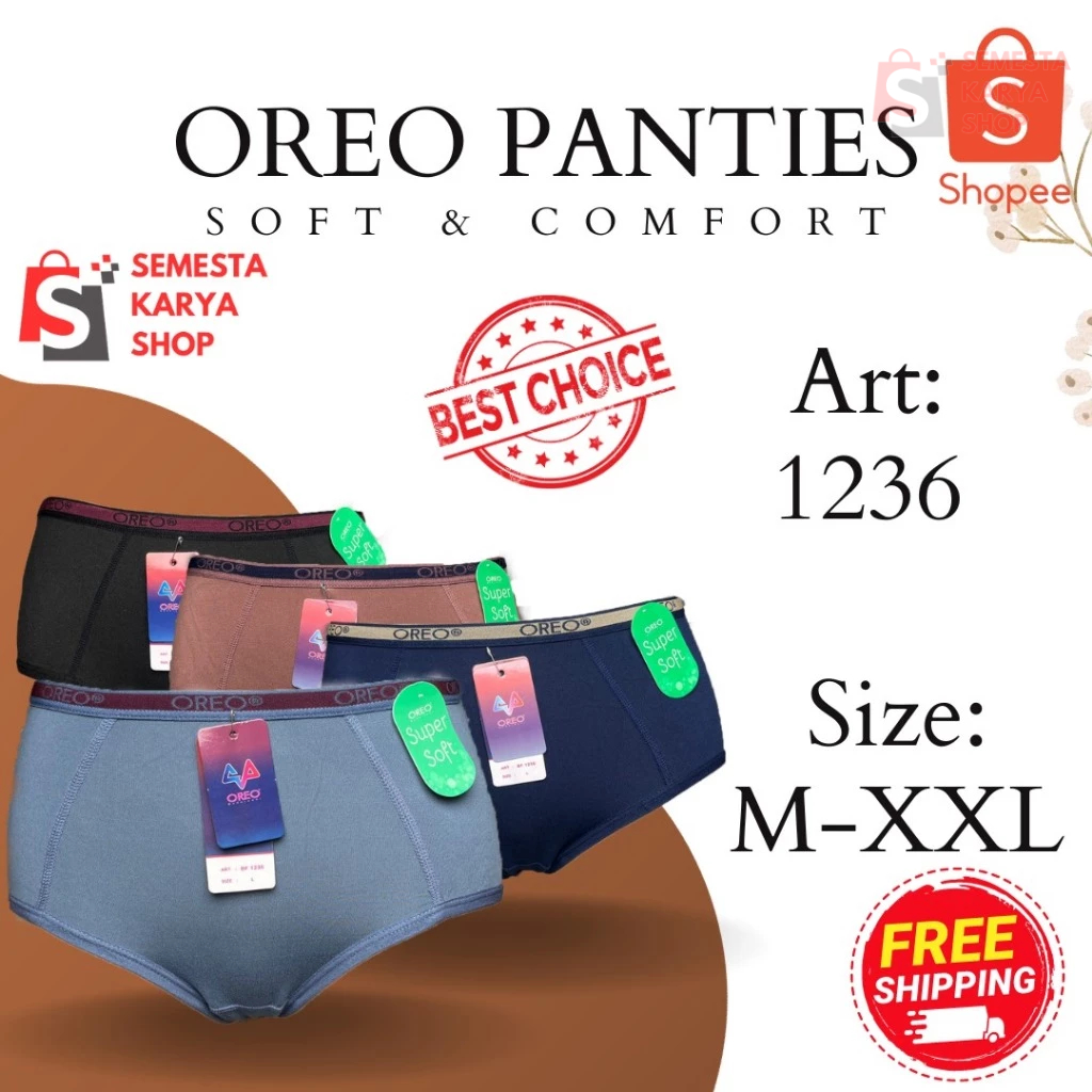 CELANA DALAM WANITA OREO 1236 || ECER ATAU SATUAN || CDW SUPER SOFT CD WANITA || CD IMPORT MURAH