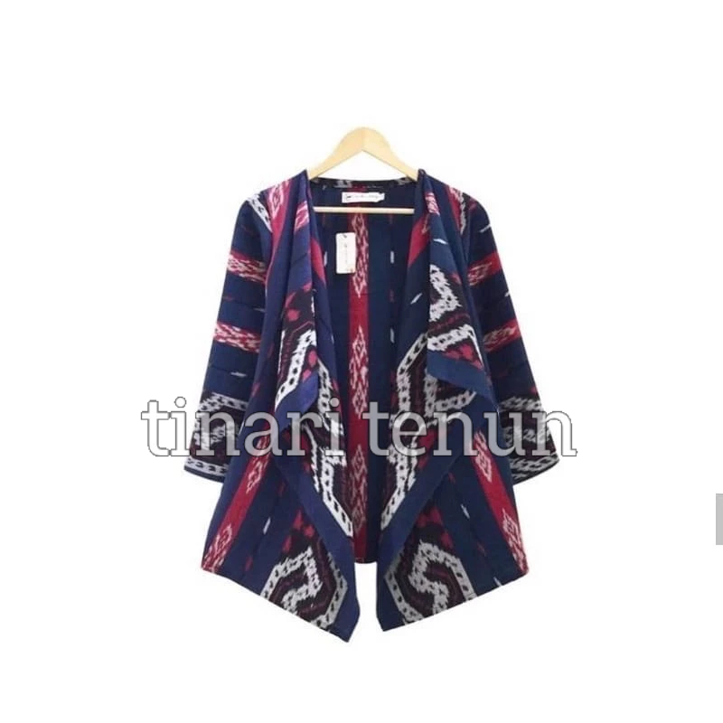 ( READY STOK ) outer tenun-outer tenun wanita-kardigan tenun-Long outer tenun-blazer tenun