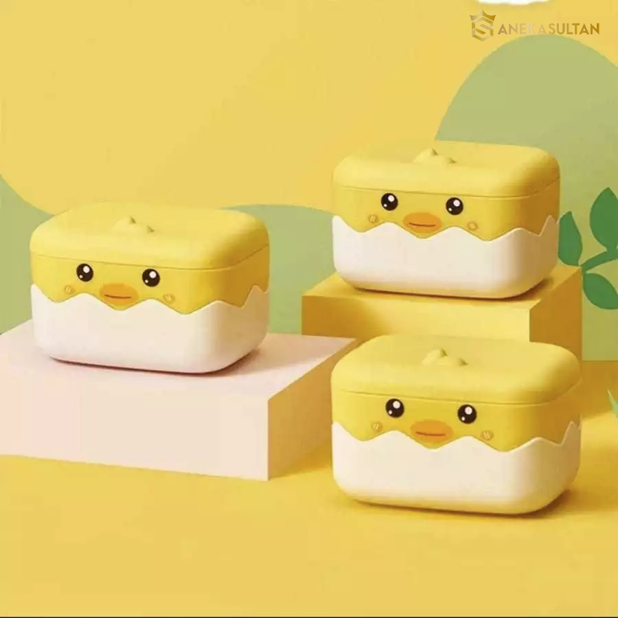 AS Tempat Sabun Kotak Sabun Batang Motif Bebek Penutup Anti Tumpah