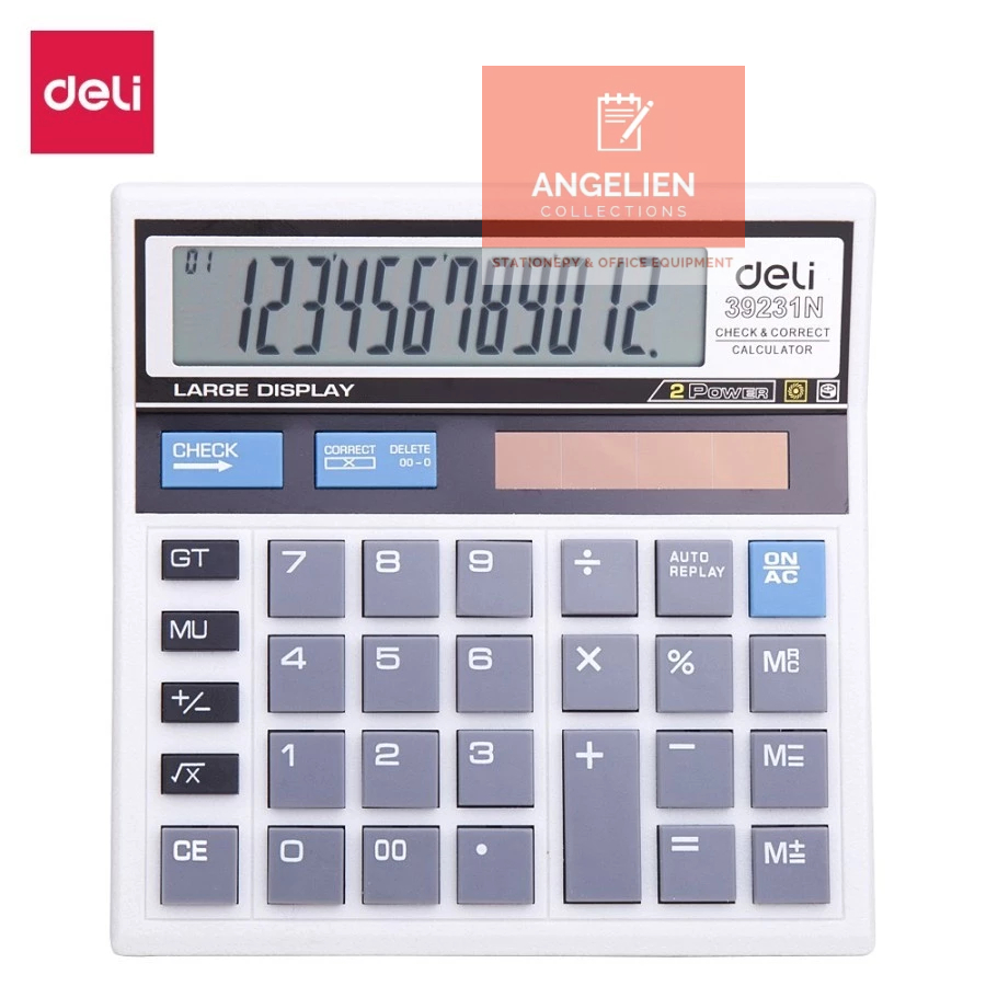 

Deli W39231N (BERGARANSI) Kalkulator Desktop 12 Digit Grey