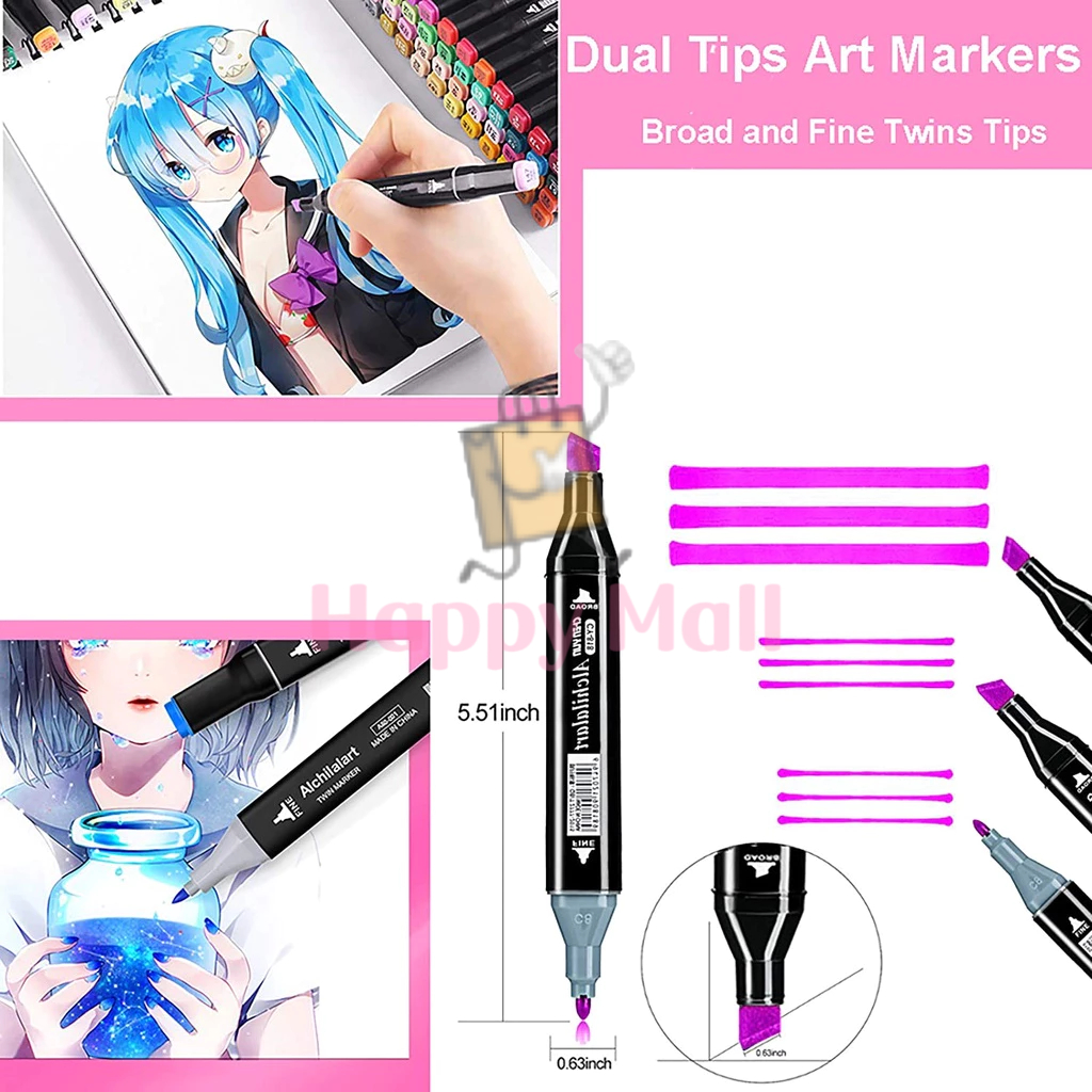 【Harga-Minimum】COD Touch 120/80/60/36 Warna Sketsa Spidol Umum General Marker Set Animation Markers