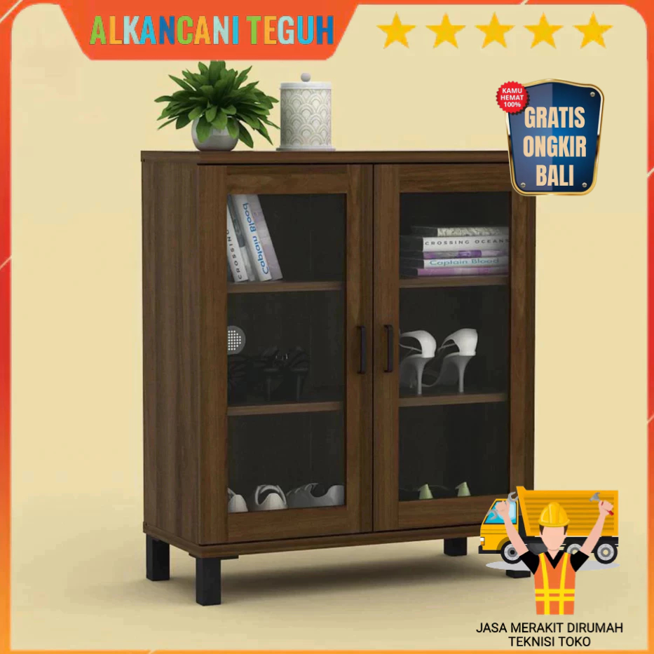 BAVARIAN - VALOR RSG100 RAK SEPATU / RAK SERBAGUNA - BROWN WALNUT