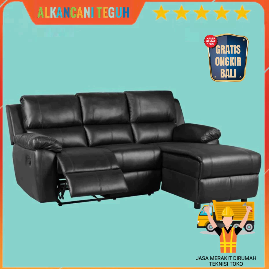 LIVERPOOL RECLINER L 3S SOFA BED - BLACK