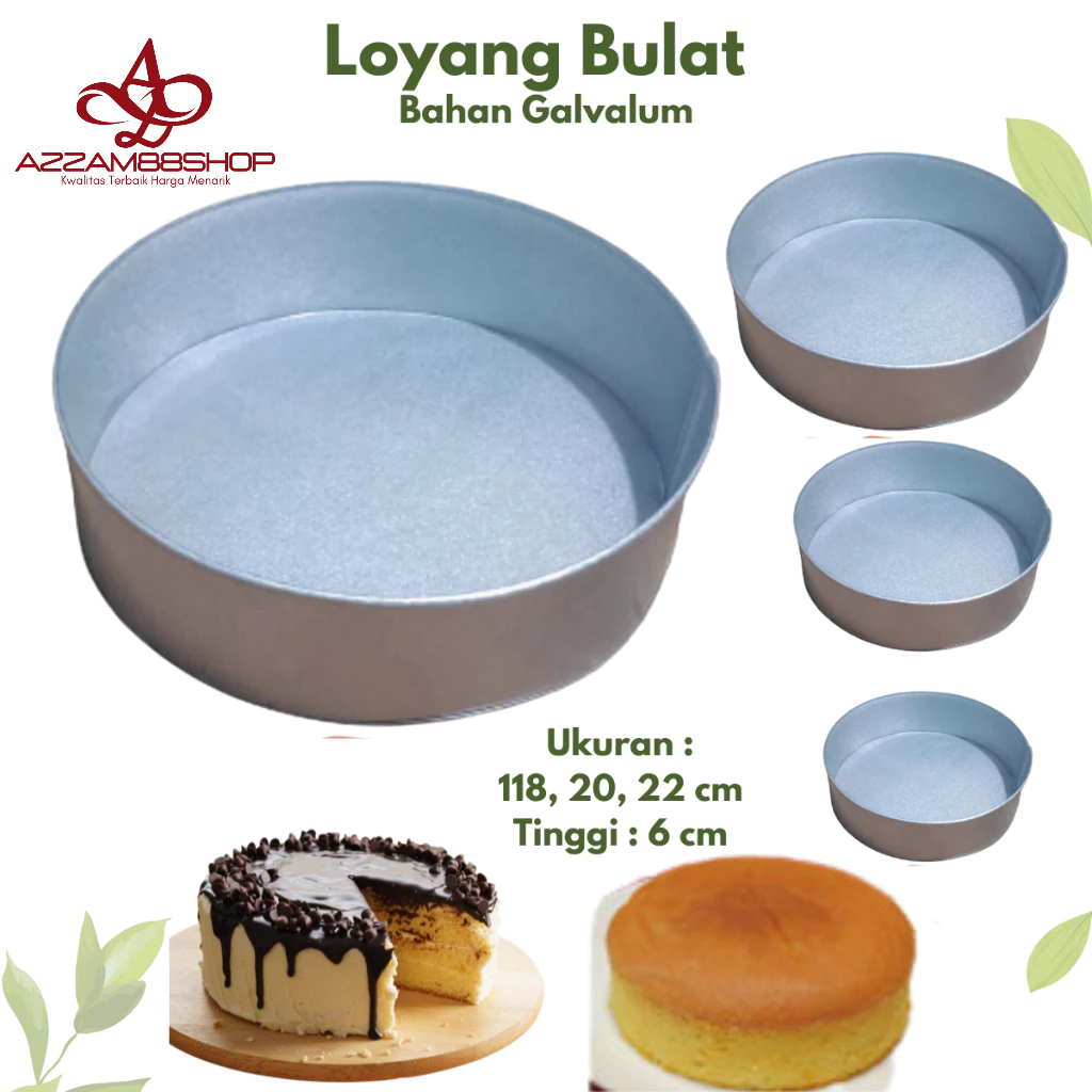 Loyang Bulat Ukuran 18, 20, 22 cm Harga Satuan / Loyang Kue