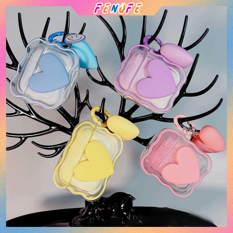 Airpods Case Wanita Untuk Apple Airpods 1 2 3 Pro Pro2 Pelindung Earphone Silikon Transparan Heart C