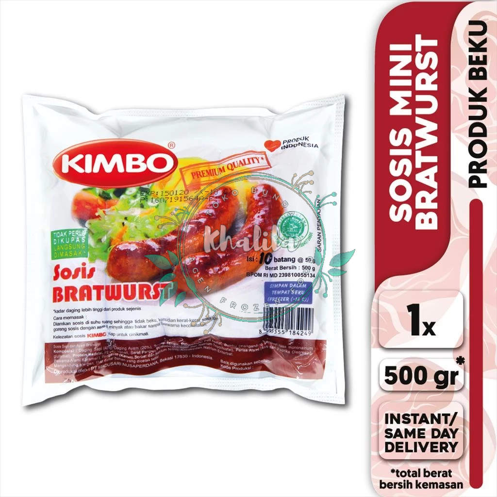 

Sosis Kimbo Bratwurst Kemasan 500 Gram