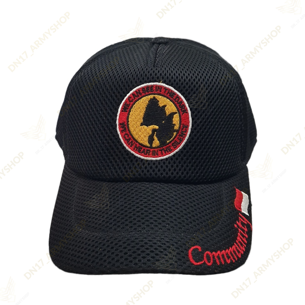 Topi Doublemesh Kresna/Community/Intelkam Polri Full Bordir