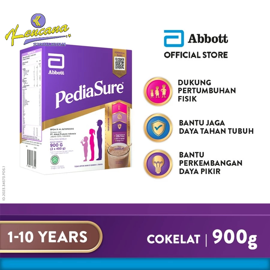 

PediaSure Cokelat 900gr - Susu Anak Pertumbuhan Usia (1-10th) Abbott