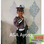 Merk ASA AYOSO==SESUAI FOTO-Baju Polisi Anak lengkap atribut sesuai foto-PESANAN SEBELUM JAM 12 DIKI