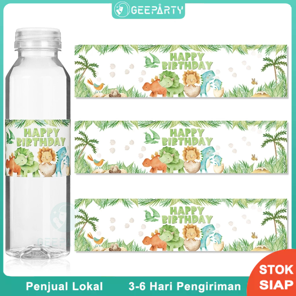

10 Pcs Dinosaurus Lucu T Rex Triceratops Label Stiker Botol Air Stiker Untuk Dekorasi Pesta Ulang Tahun Anak Laki-laki