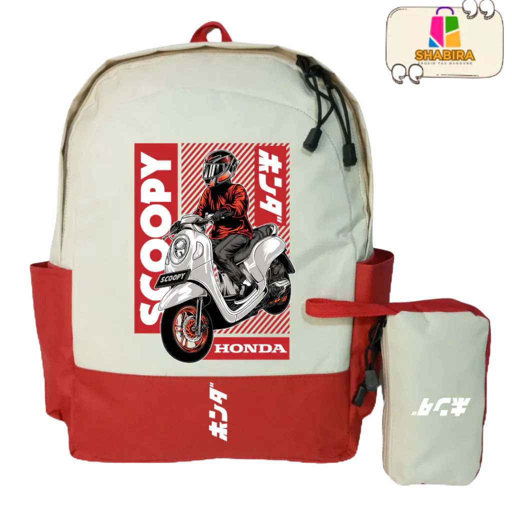 Tas Anak Motor | Laki Laki Perempuan | SD-TK | Karakter SCOOPY RIDER | Shabira_Tas