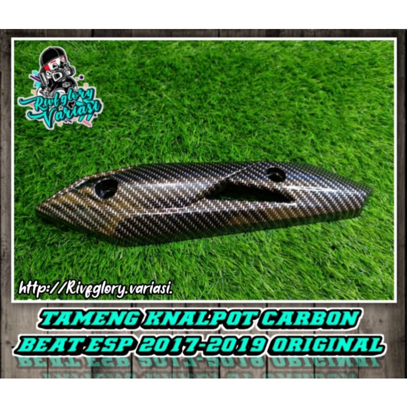 Tameng Knalpot Carbon BEAT ESP STREET OLD NEW 2017-2018-2019 Tutup Cover Pelindung 100% ORI HONDA