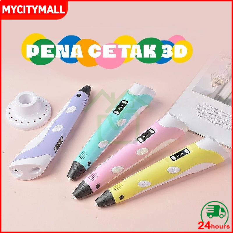 

【COD】3D Printing Pen 3D Printer Arts Pen Making Doodle Arts Crafts USB Cable Intelligent Murah 3D Pen Free PLA Filament
