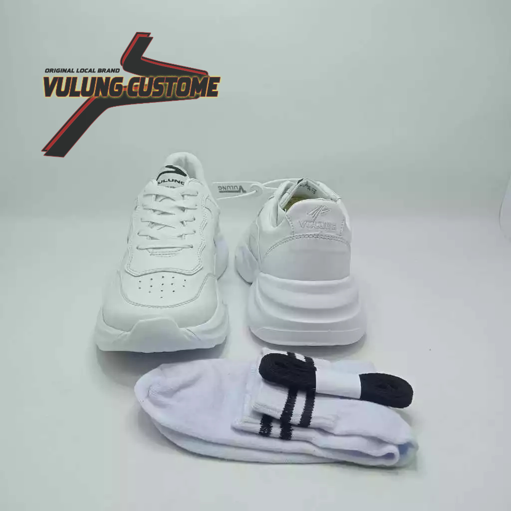 sepatu olahraga wanita sepatu tenis sepatu lari sepatu basket anti slip putih polos