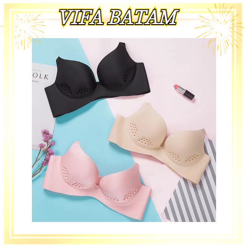 VIFA BTAM Bra Wanita Super Jumbo Bra Push Up Busa Karet Tipis Big Size 32-34  Bra SEAMLESS