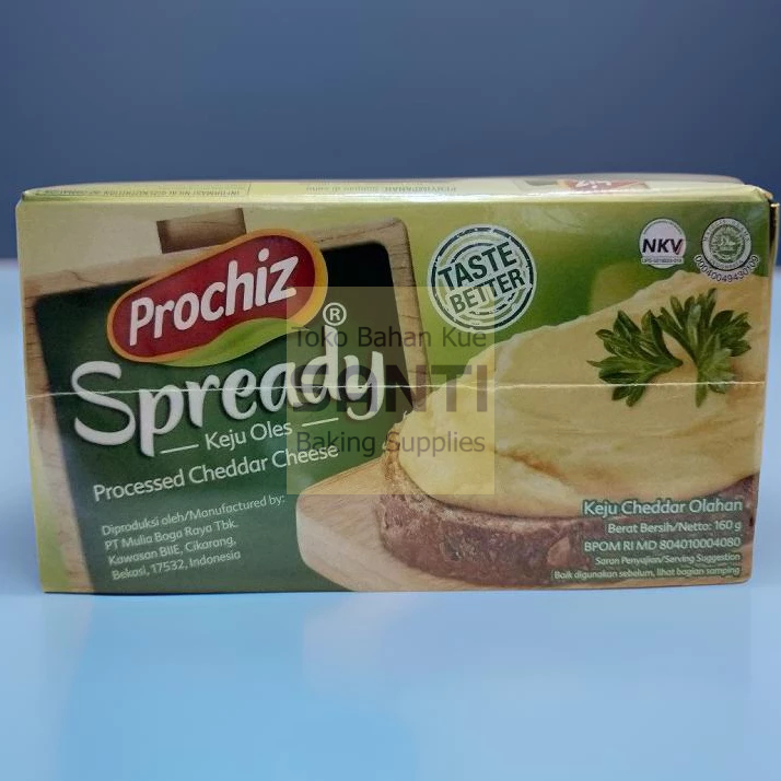 

Prochiz Spready | Keju Cheddar Olahan Keju Oles | 160 Gram