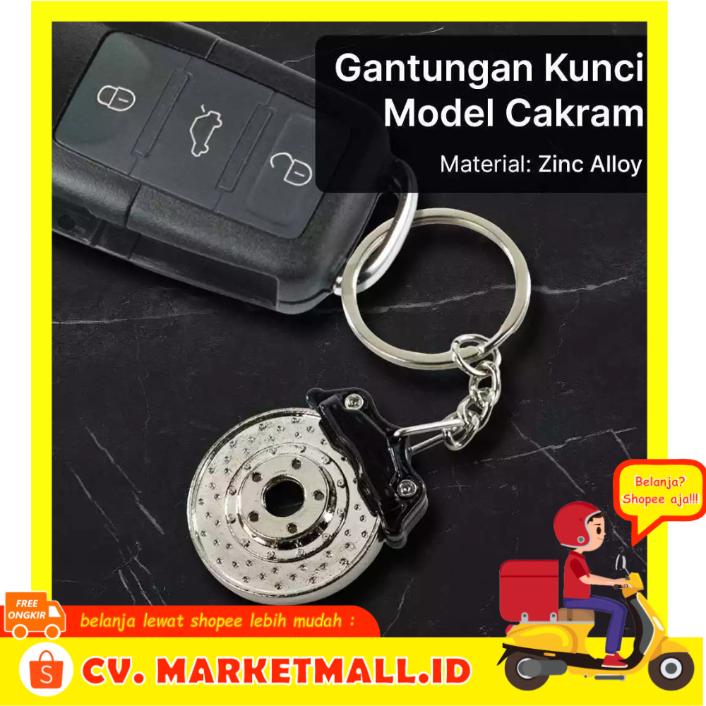 Gantungan Kunci Logam Disc Rem Mobil Hadiah Bagus Untuk Klien Vip ONNUTO S142 - 7CHA7JBK
