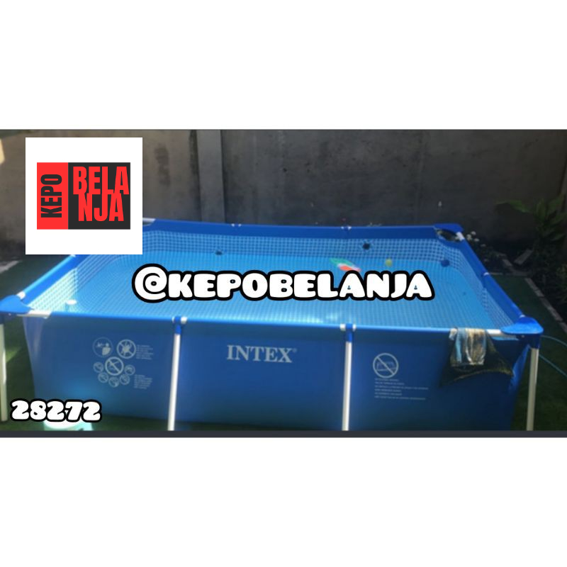 Intex 28272 | kolam renang family jumbo intex 28272 | rectangular frame pool intex 28272 3 x 2 meter
