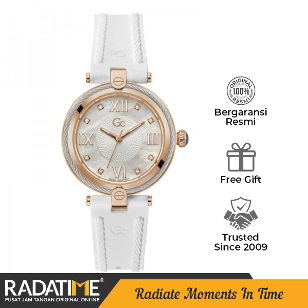 Jam Tangan Wanita Guess Collection Gc Fusion Cable 100% Original Rose Gold Z15003L1MF