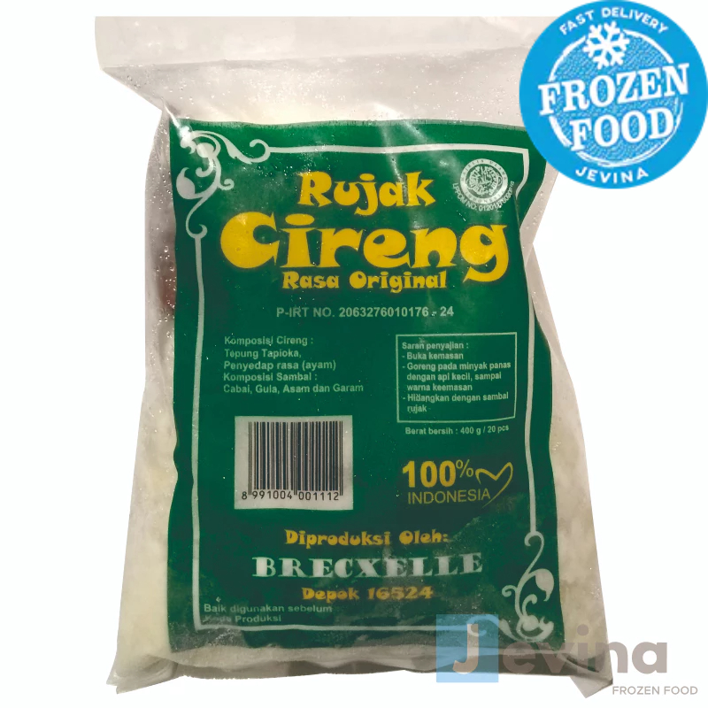 

Cireng Brecxelle Rujak Cireng Frozen Rasa Original 400g