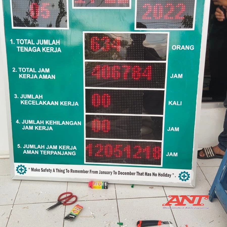

papan HSE statistic performance - papan info kecelakaan kerja K3