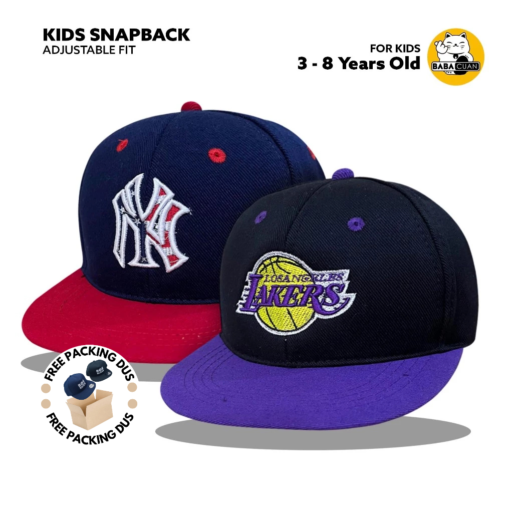 Topi Anak Snapback usia 3-8 Tahun NBA JunDW