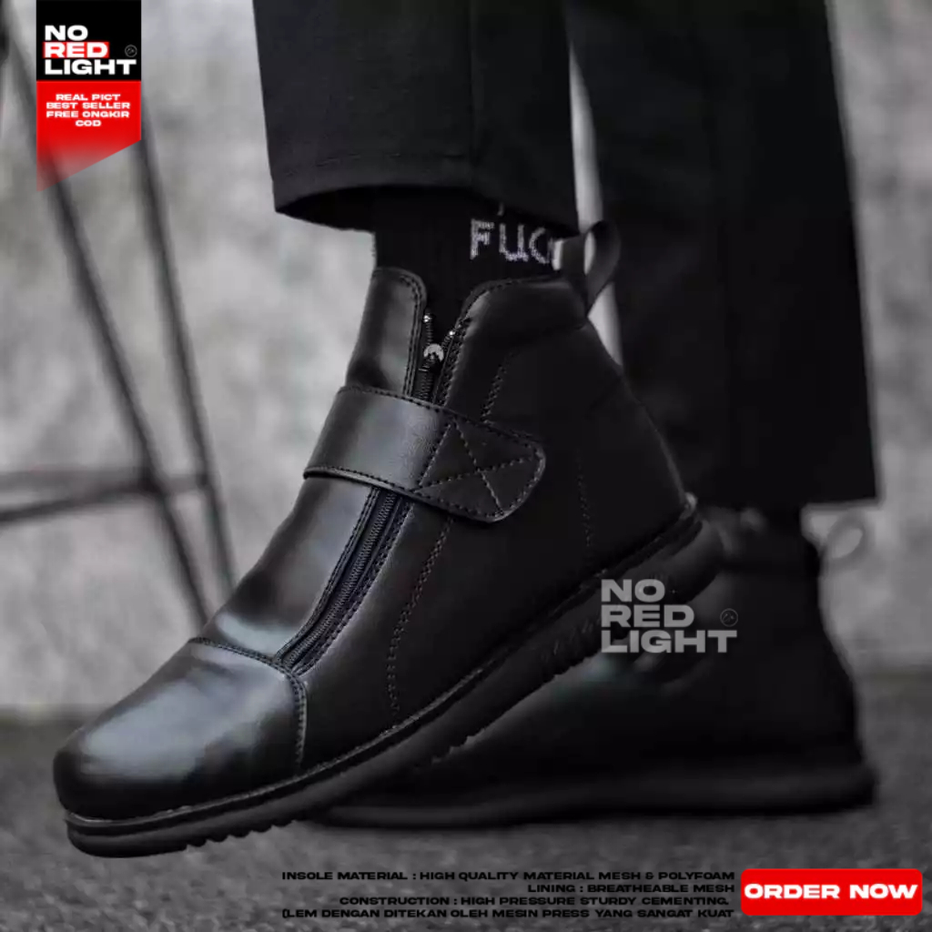 Sepatu Formal Boots Resleting Pantofel Kerja Pria