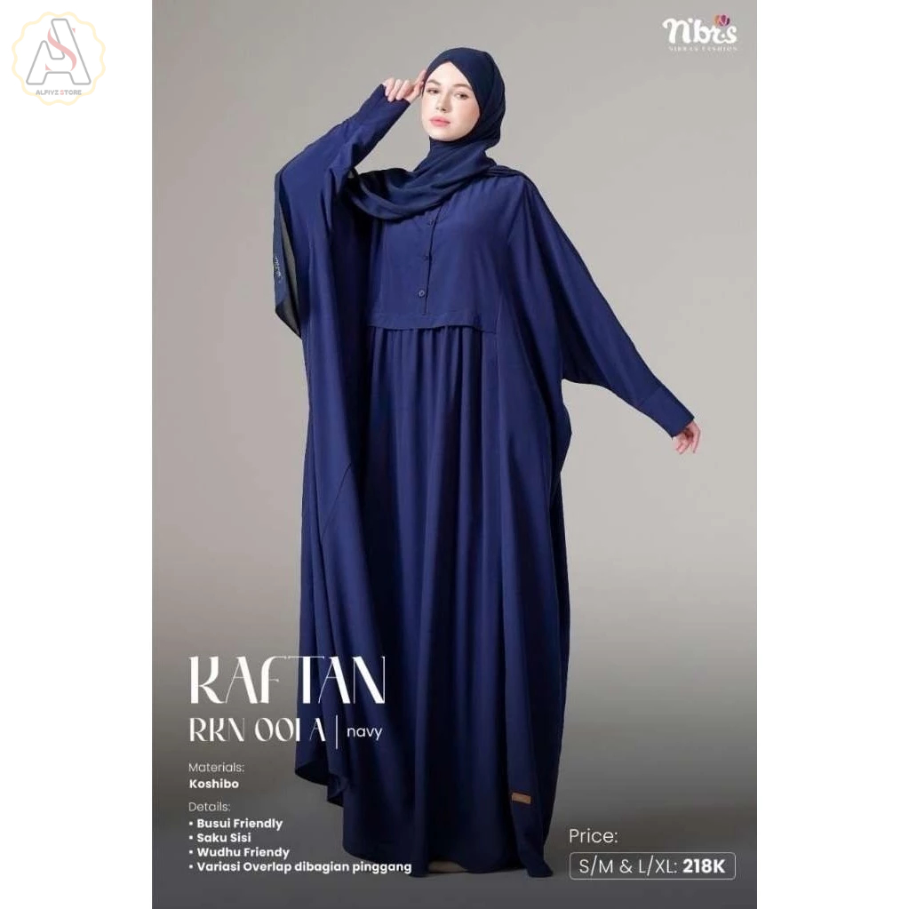 NIBRAS | Baju Muslimah Kaftan Terbaru RKN 001 A by Nibras | Dress Muslimah Terkini
