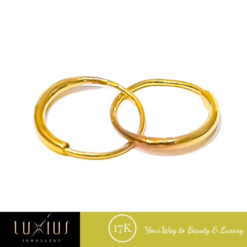 Anting Emas Bayi Baby Simple Yellow Gold 17K Luxat0038 Lluxius