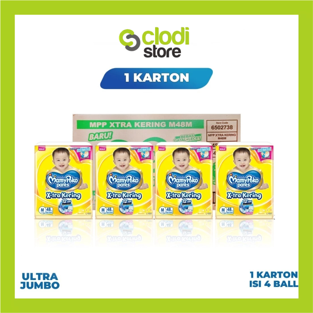 1 Dus MamyPoko Pants Xtra Kering Jumbo S56/M48/L42/XL38 1 Karton