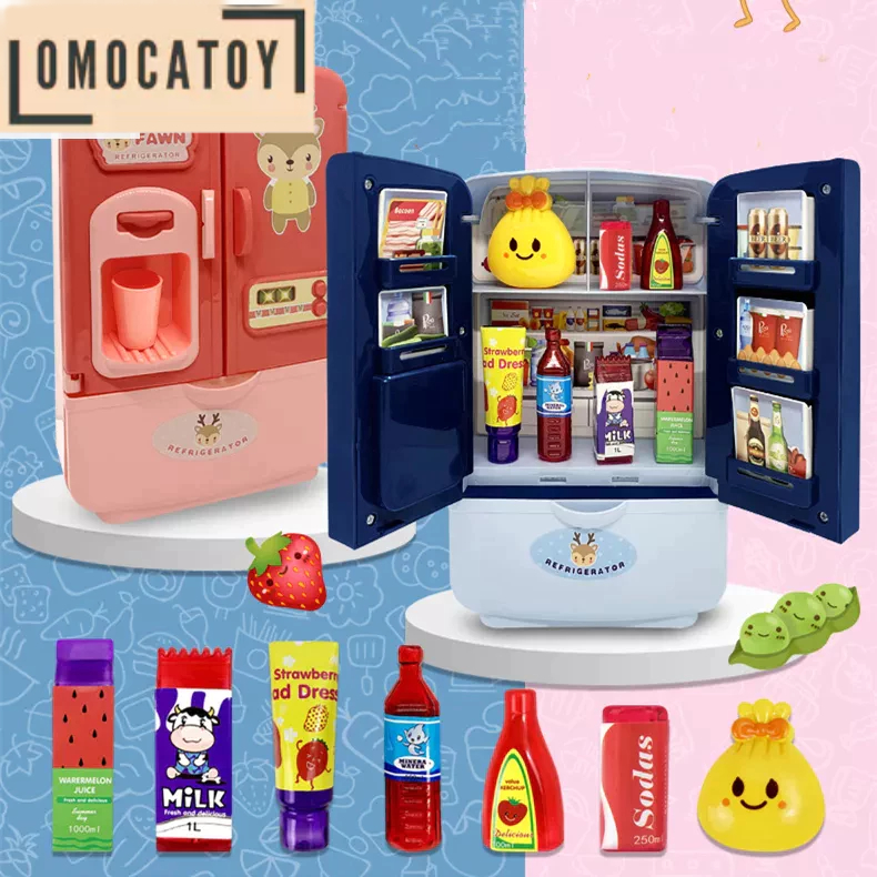 Mainan Kulkas Mini Untuk Anak Perempuan | Mainan Kulkas Mini Mainan Dapur Bermain Rumah Mainan Kulka