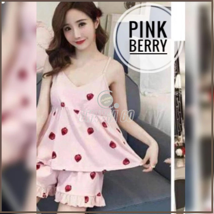 Baju Tidur Sexy Wanita / Baju Tidur Set Celana Pendek Cyra