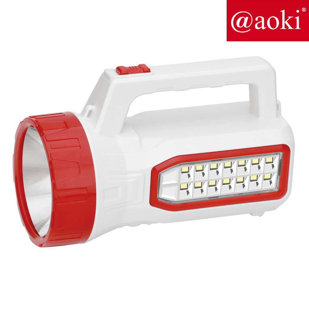 AOKI Senter led 4w+14smd lampu samping mini usb