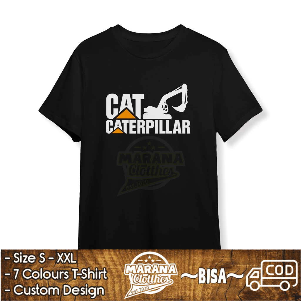 Kaos Caterpillar Excavator Vector Baju Distro