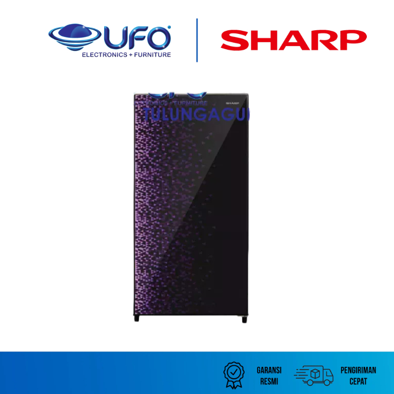 Sharp Kulkas 1 Pintu 185L Kulkas Low Watt SJX195MGGB