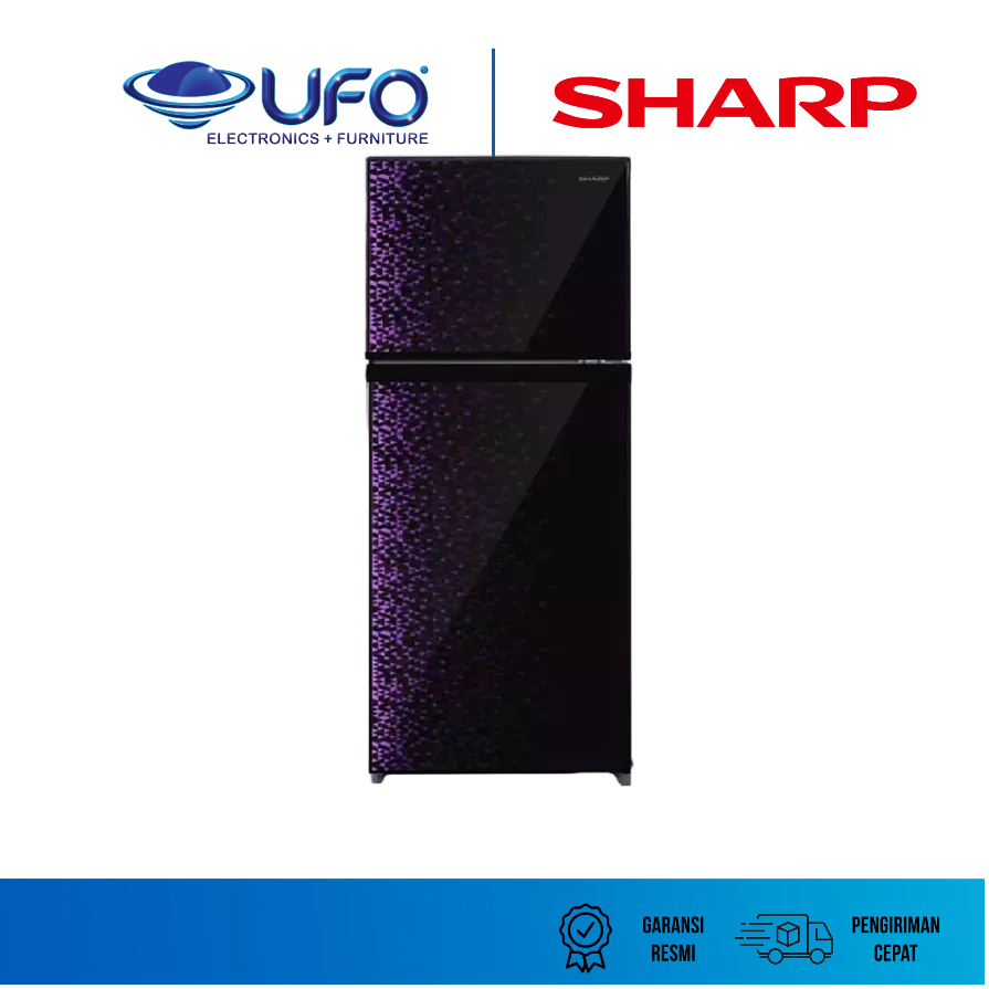 Sharp Kulkas 2 Pintu Lemari Es 237L SJ316MGGB/GR