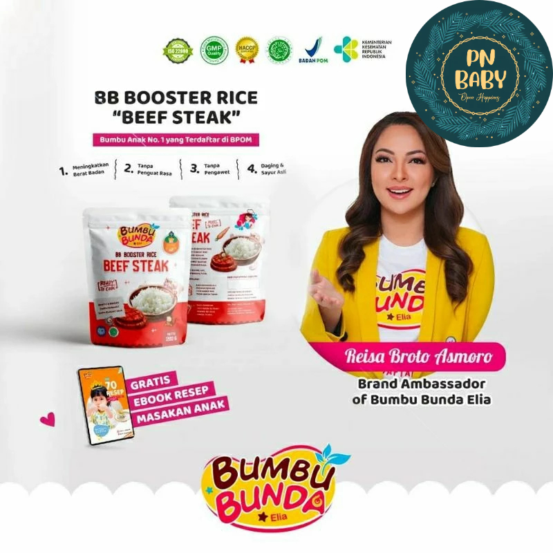 Bumbu Bunda Elia Beras- Rice BB Booster MPASI 6 Bulan Booster Nasi Instan