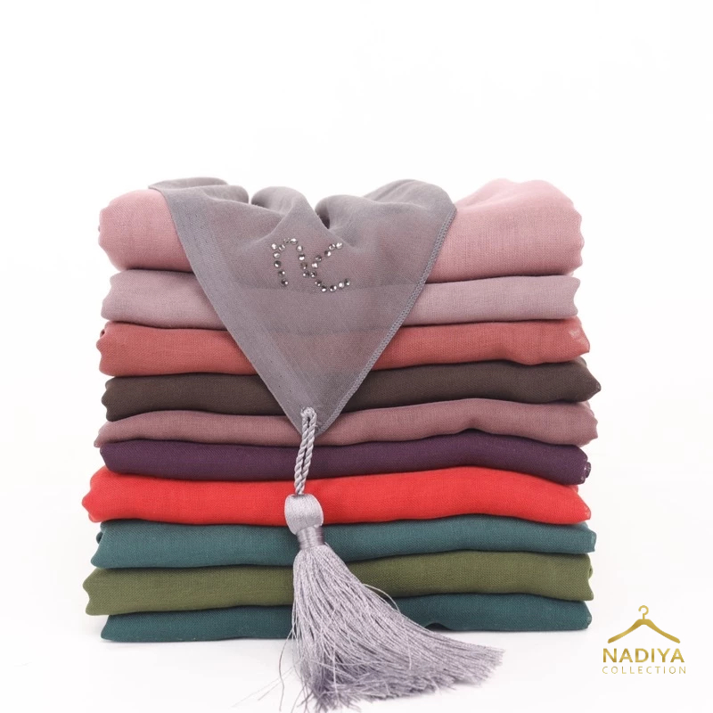 Ayu Lestari Scarf - Tapis Kaia Scarf Paris Japan Square Tassel Premium by Nadiya