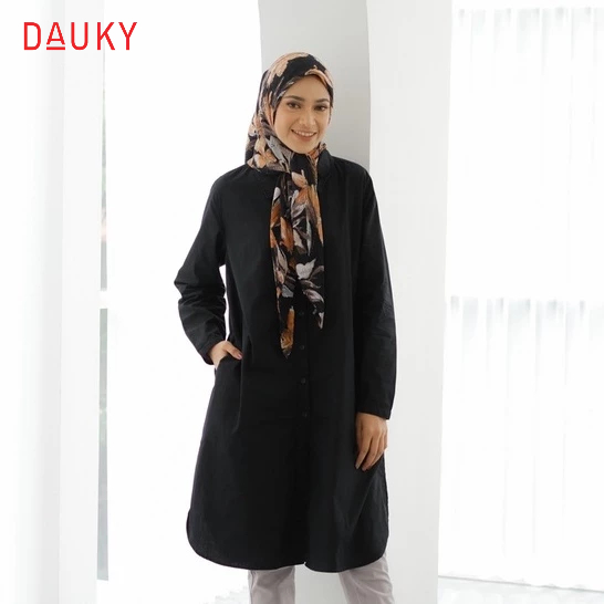 Dauky Atasan Wanita L Tunik Basic Rayon Crinkle