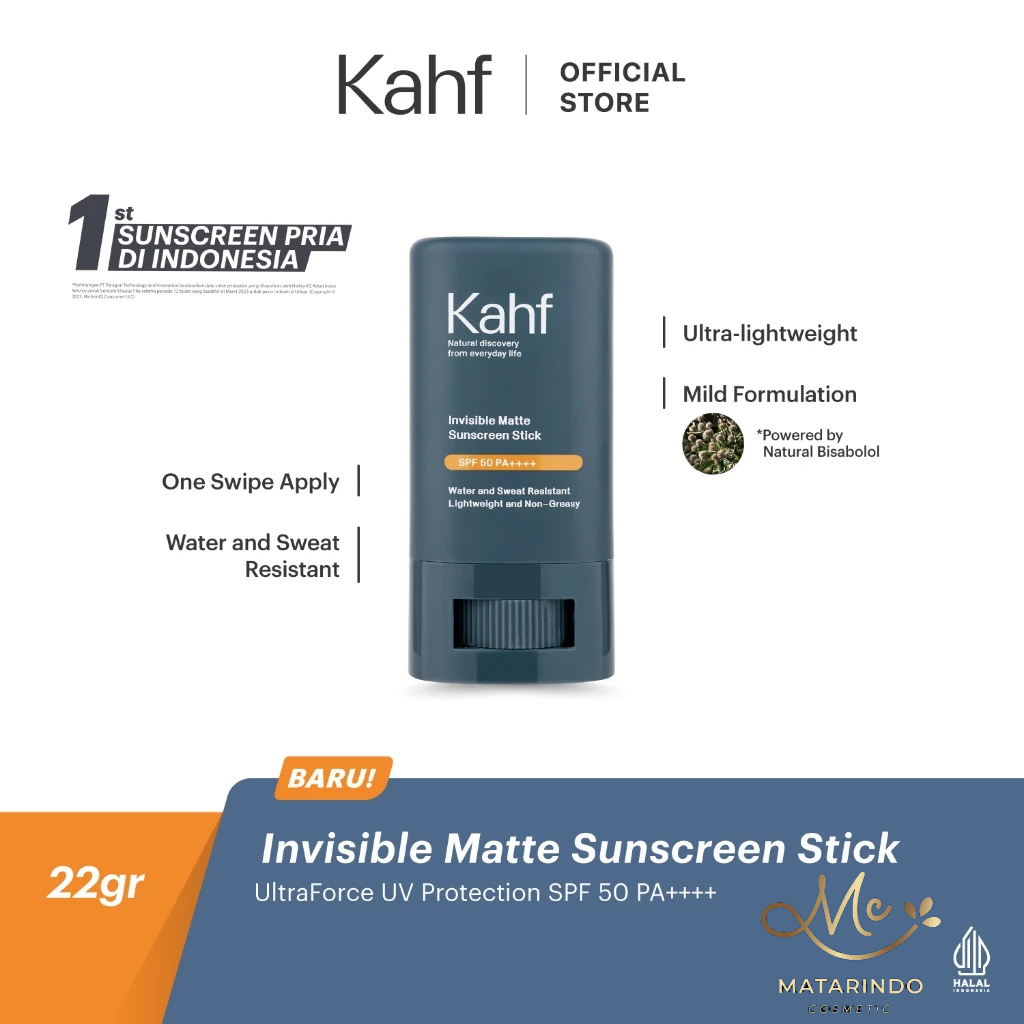 Kahf Invisible Matte Sunscreen Stick SPF 50 PA++++ 22 g -