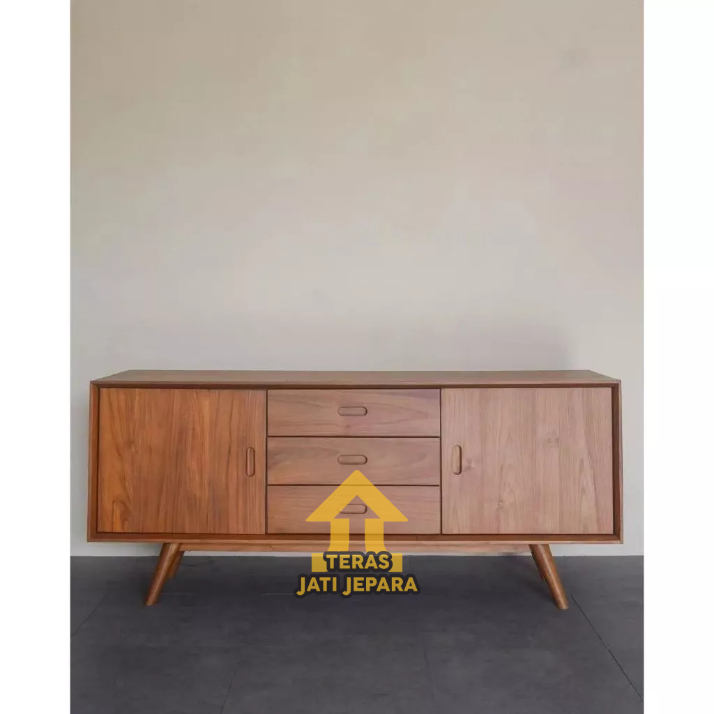 Buffet TV Retro Minimalis Kayu Jati / Rak TV Kayu Jati / Buffet TV