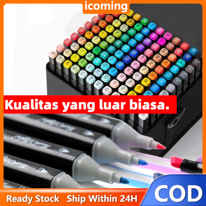 

COD-GRAPHIC ART MAKER PEN COLOR / SPIDOL WARNA PEN/Spidol Stabilo 12 24 30 48 60 80 Warna Dual Side Fine Art Brush Pen Animation Marker Set Sketsa/COD Touch 12/36/48/60/80/120 Warna Sketsa Spidol Umum General Marker Set Animation Markers / Twin Market Set