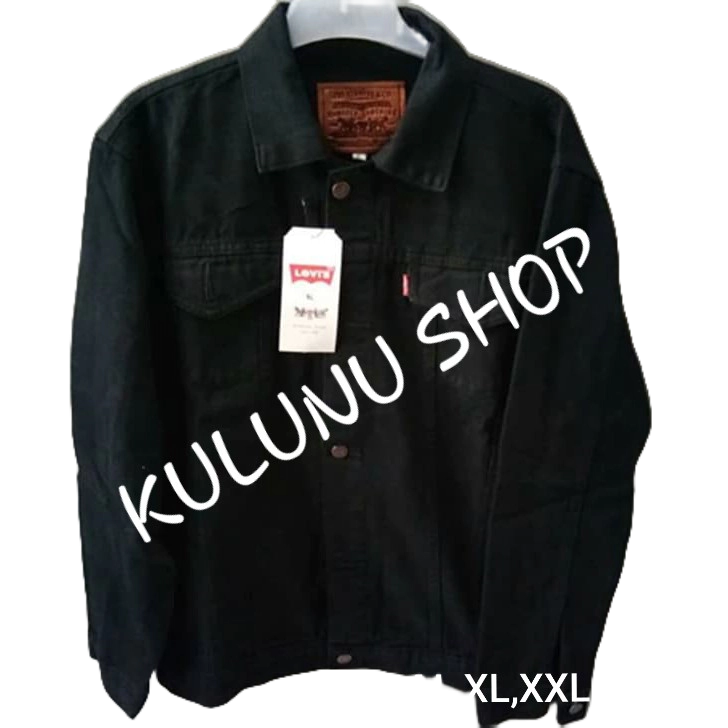 jaket jeans hitam pekat/jaket denim