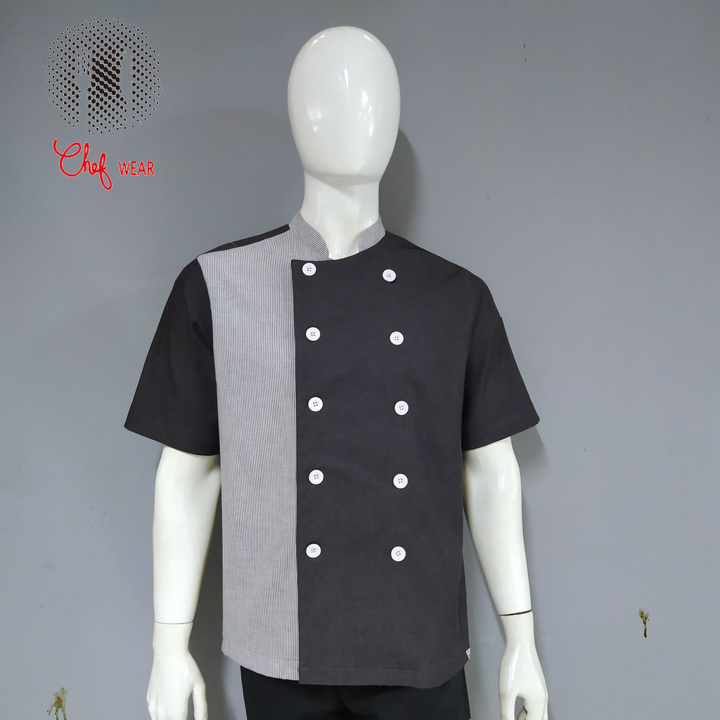 Chef Wear MANAMA Chambray Baju Koki Chambray Abu Slr