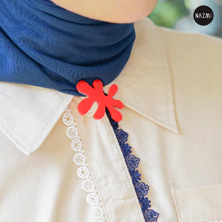 NAZMI Splash Brooch - Bros Hijab Unik Acrylic